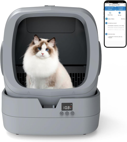 FeedoraPet™ Automatic Self-Cleaning Cat Litter Box with App Control