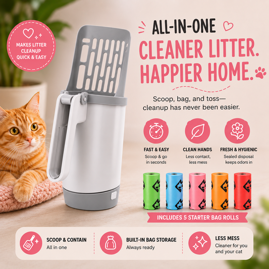 FeedoraPet™ | The Mess-Free Cat Litter Scoop