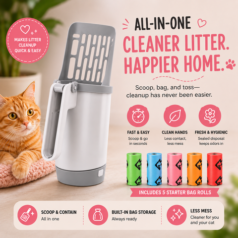 FeedoraPet™ | The Mess-Free Cat Litter Scoop