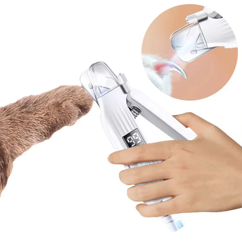 FeedoraPet™ PawPerfect Pro – 2-in-1 LED Pet Nail Trimmer & Grinder | Safe, Quiet & Stress-Free Grooming
